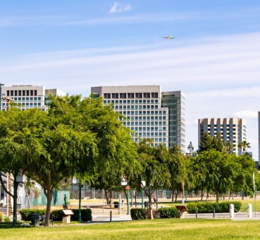 Panoramic view of downtown San Jose California office space properties