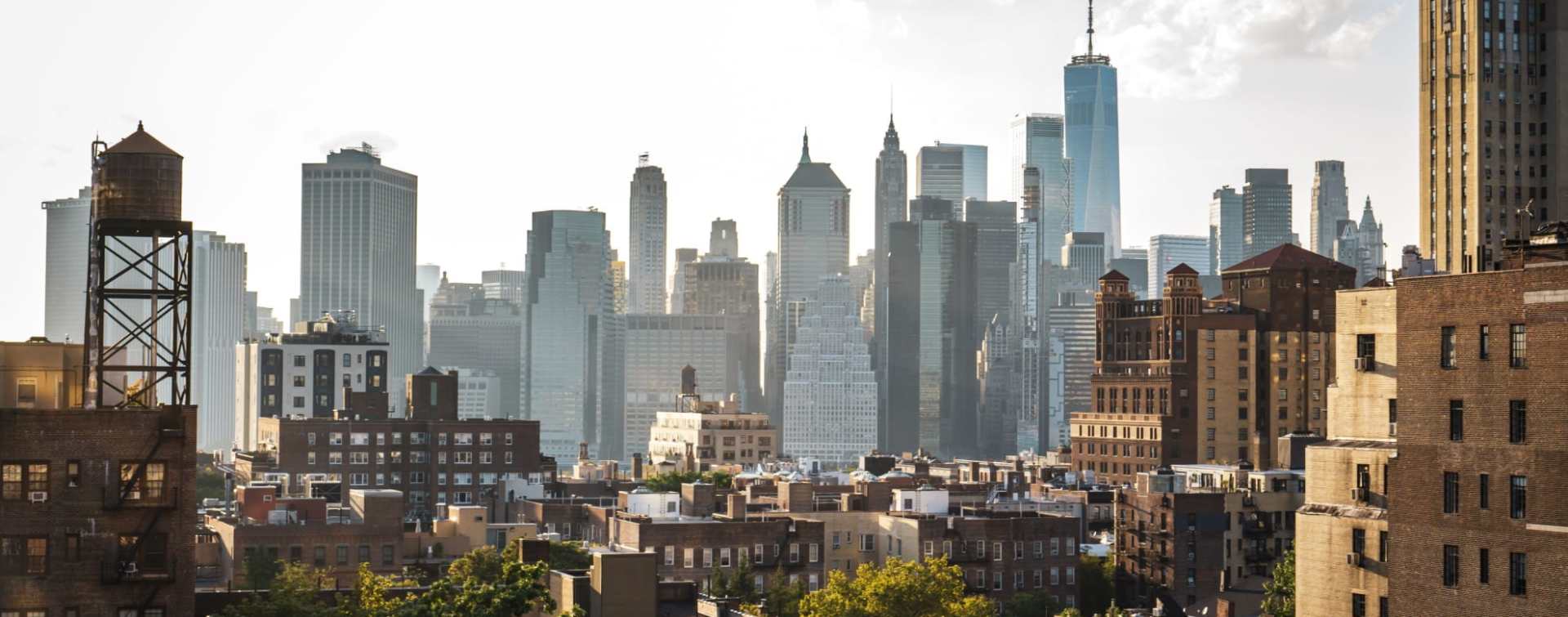 aerial view of Financial District