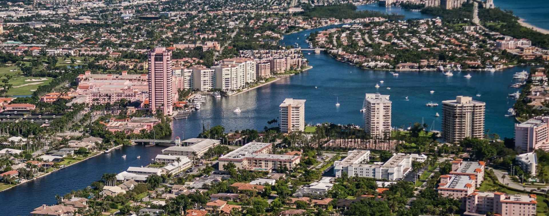 Boca Raton Florida aerial view