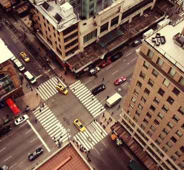 bird's eye view of Fifth Avenue