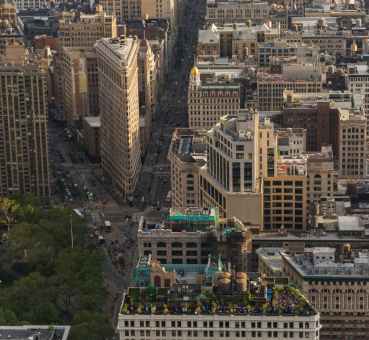 Aerial view of Flatiron Building