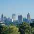 aerial panoramic view of buildings in the central business district in atlanta, georgia