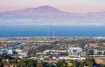 panoramic view of san carlos, california, on the shore of san francisco bay