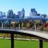 panoramic view of the central business district skyline in Louisville KY