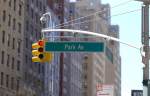 park avenue street sign in manhattan new york