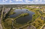 aerial panoramic view of the glenview illinois community north of chicago